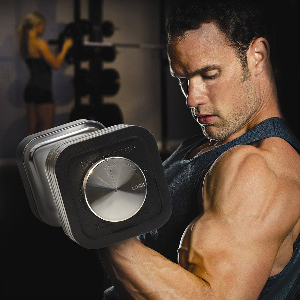 Quick-Lock Adjustable Dumbbell System 75 lb Set