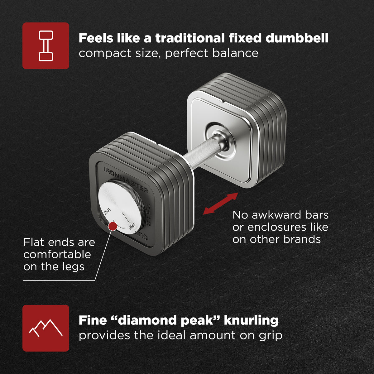 Quick-Lock Adjustable Dumbbell System 75 lb Set
