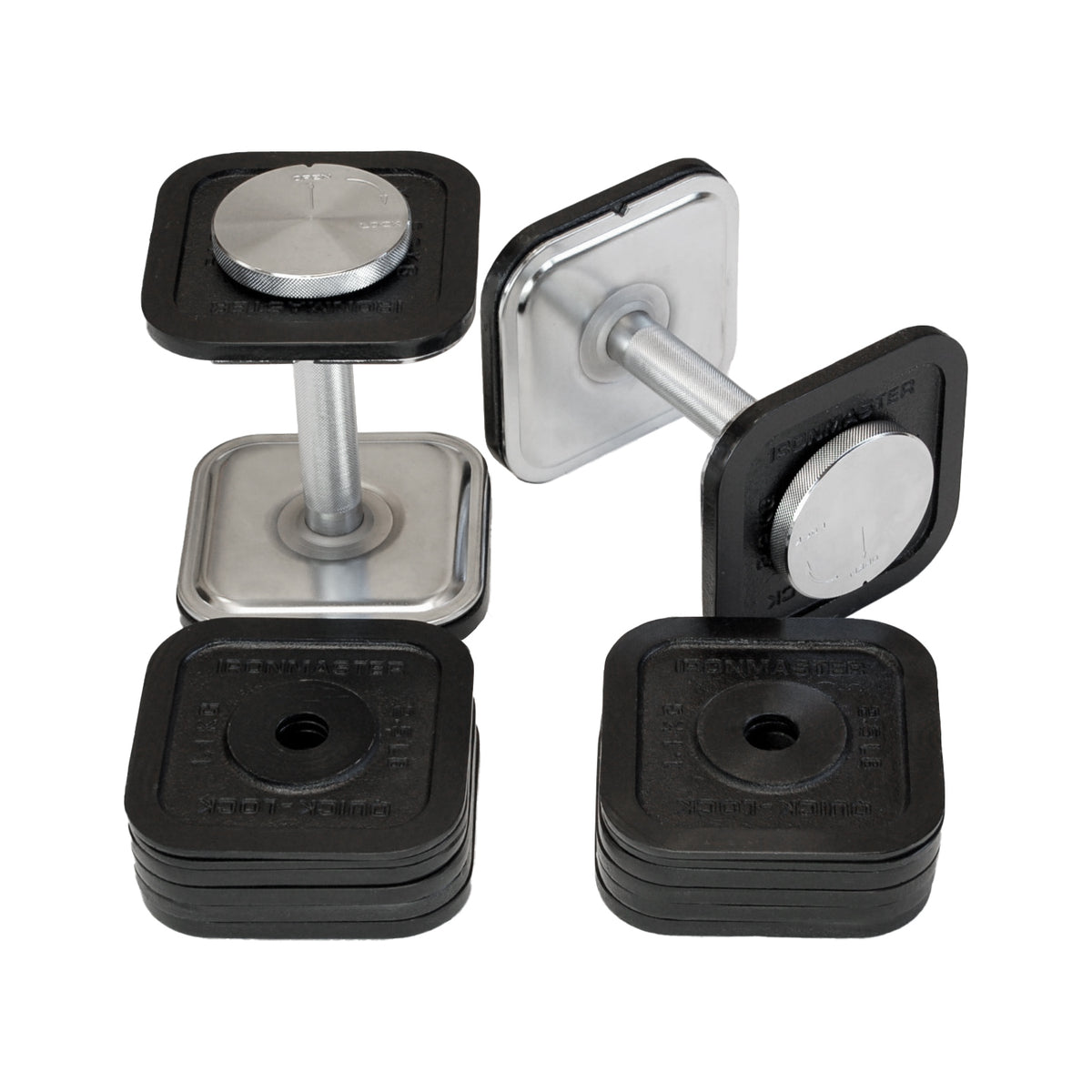 Quick-Lock Adjustable Dumbbell System 45 lb Set